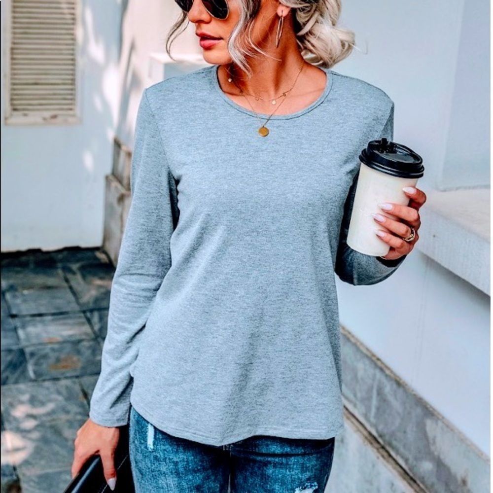 NWT! CONTRAST LACE INSERT RUFFLE TRIM TEE! - Picture 6 of 12